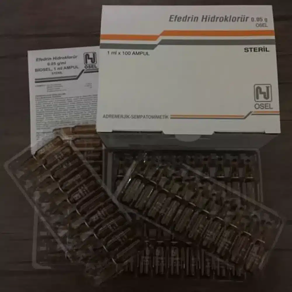 Efedrin Hidroklorür 1 Kutu 100 Ampül Efedrin Hidroklorur 1 Kutu 100 Ampul